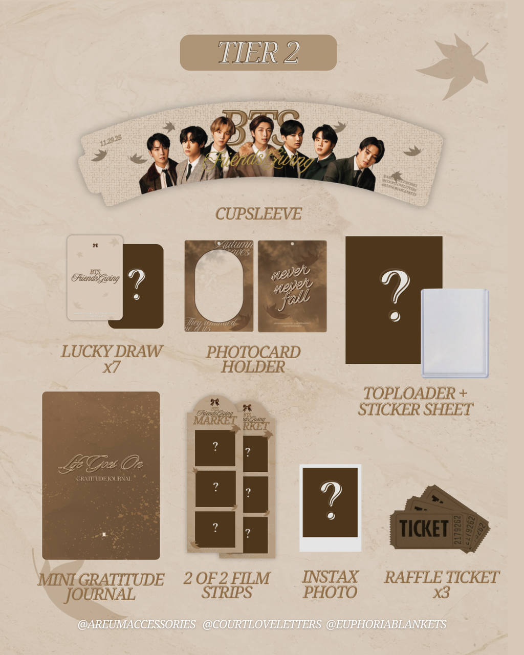 BTS Friendsgiving Market Preorder Tiers
