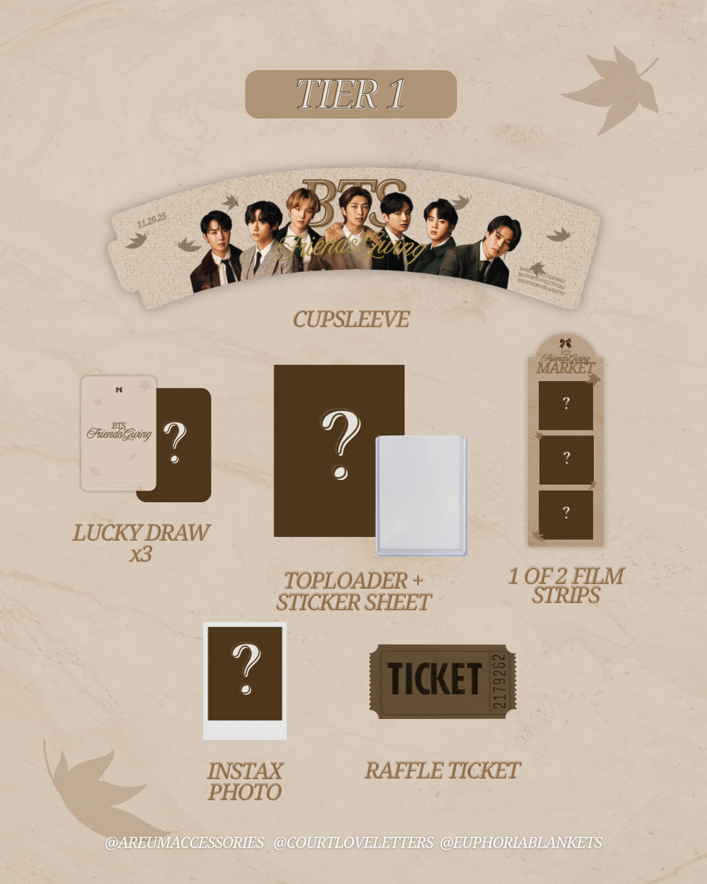 BTS Friendsgiving Market Preorder Tiers